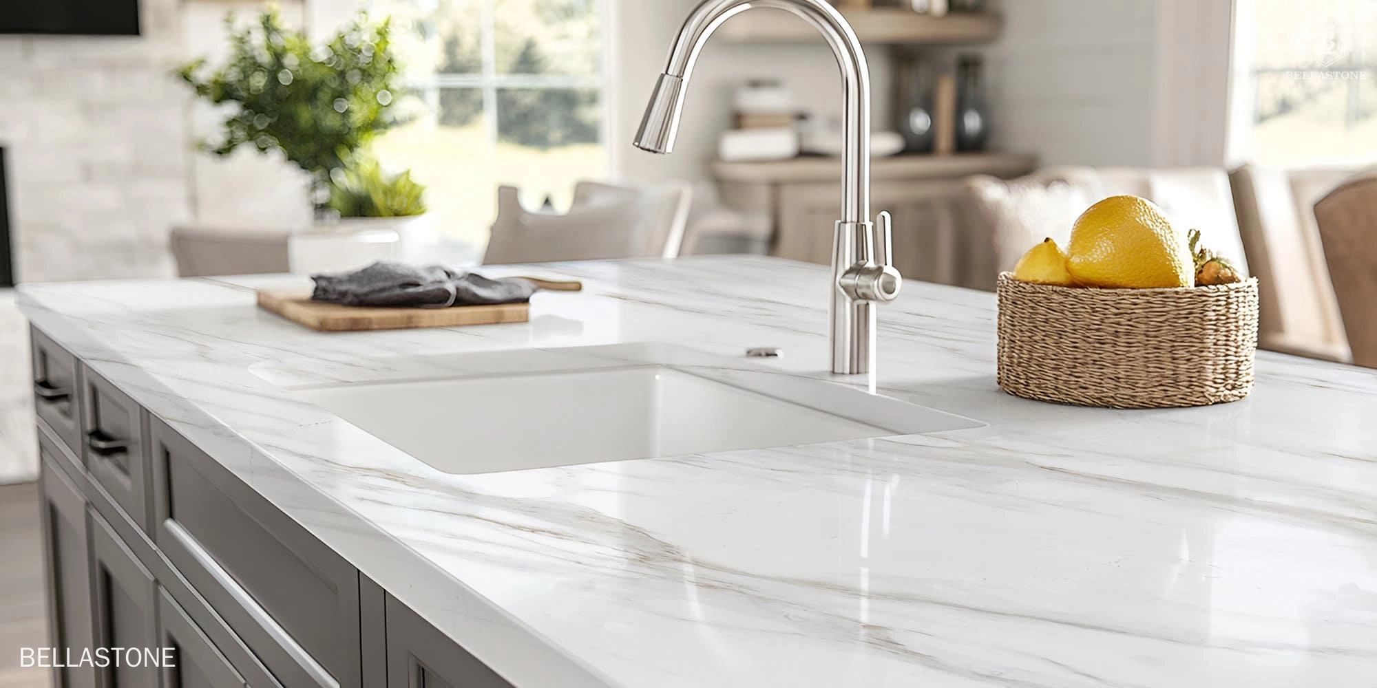 BL5019 engineered stone vanity tops - BELLASTONE