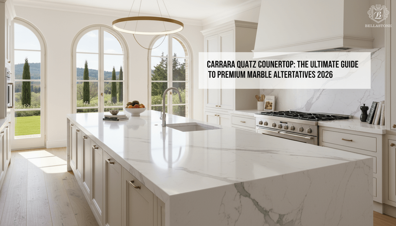 Carrara Quartz Countertop in villa Carrara Quartz Countertop in villa