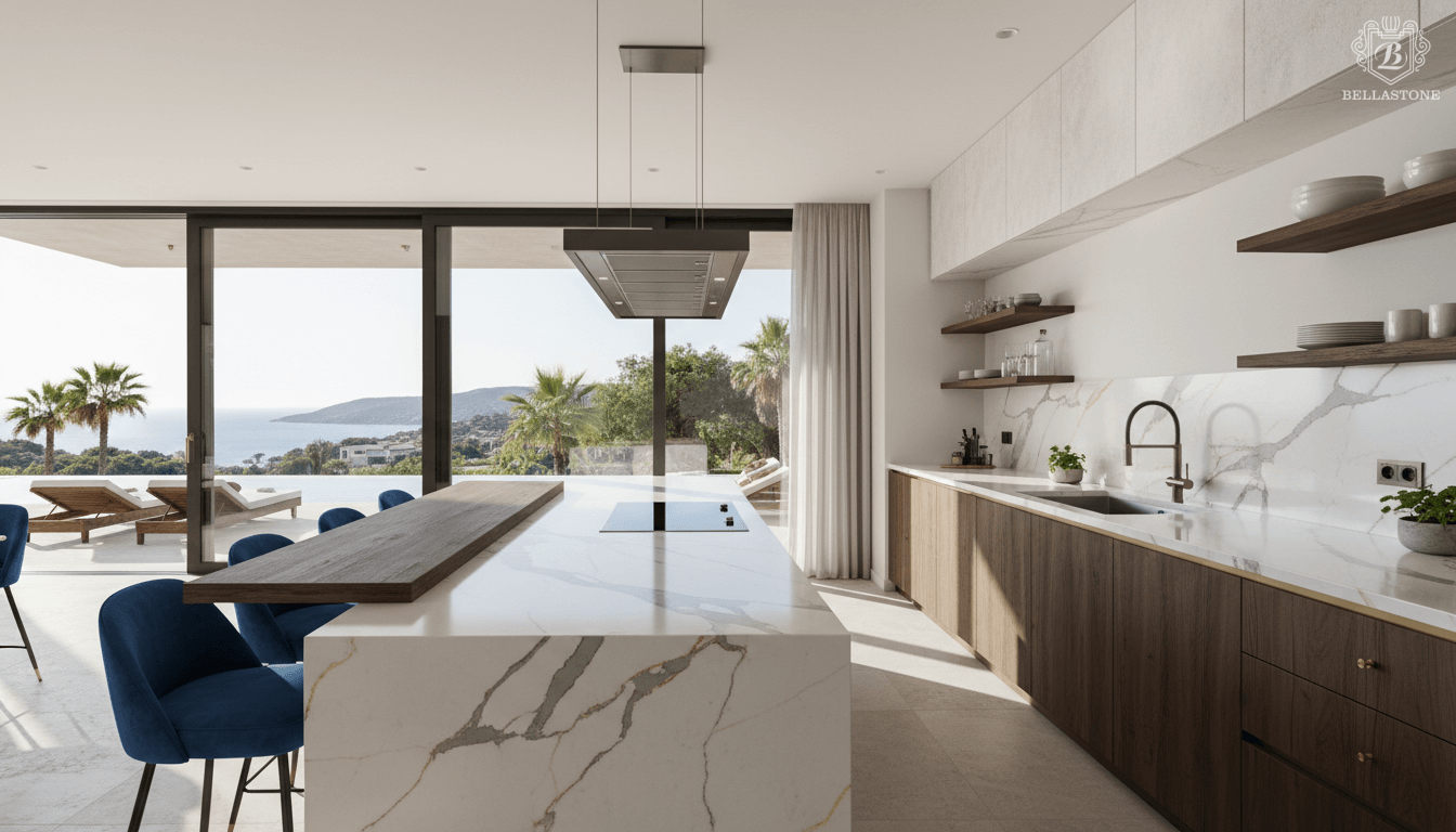 Engineered Stone Countertops in a Villa Engineered Stone Countertops in a Villa